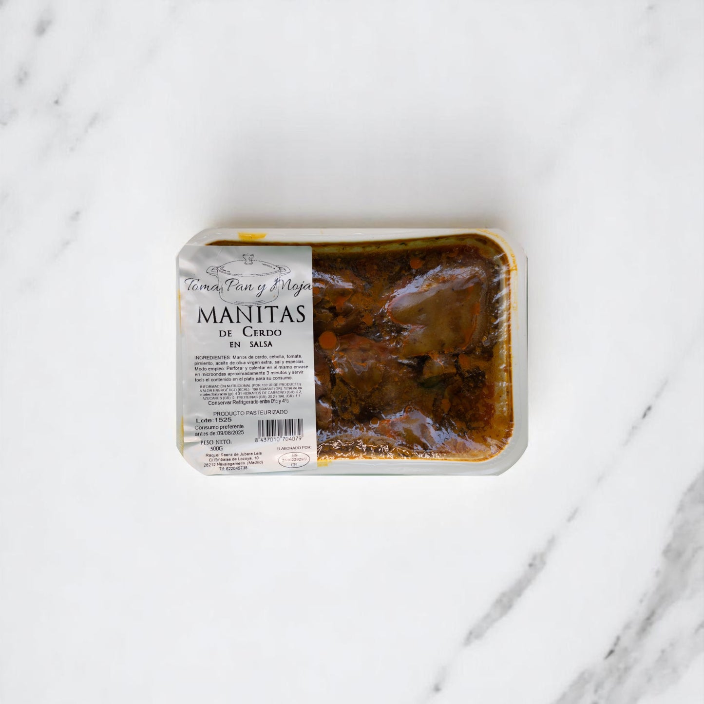 Manitas de cerdo en salsa